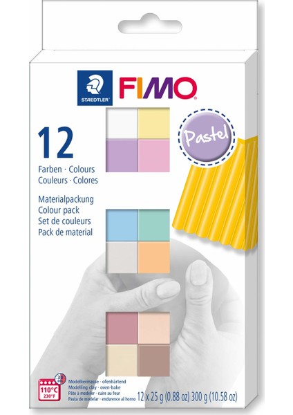 Fimo Pastel Modelleme Kili Seti 12 Renk