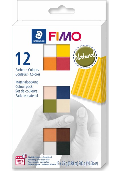 Fimo Natural Modelleme Kili Seti 12 Renk