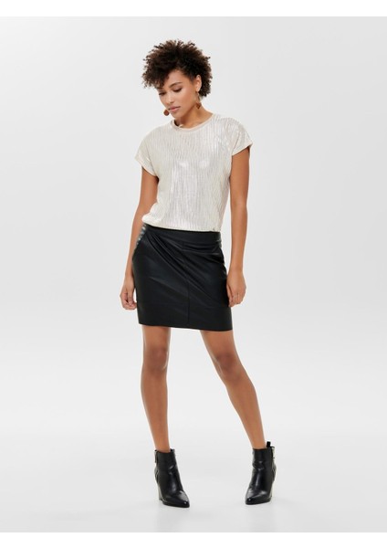 Kadın Base Faux Deri Etek 15164809 Otw Noos fırsatları