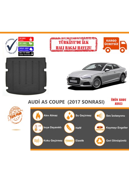 Öz-i̇ş Audi A5 Coupe Halı Bagaj Havuzu (2017 Sonrası)