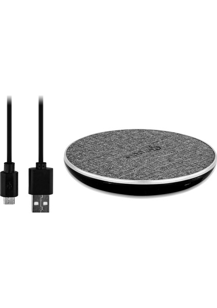 Zeta 10W Qi Siyah Wireless Kablosuz Hızlı Şarj Cihazı