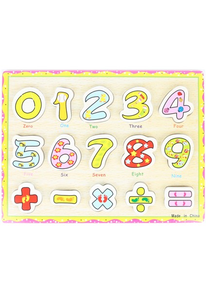 Ahşap Puzzle 3 Boyutlu Sayılar