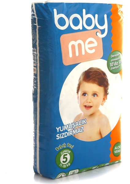 Baby Me Aloe Vera Junior 5 Numara Bebek Bezi 11 - 18 Kg 50 Adet