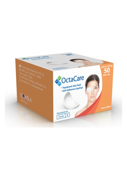 Usmed  Octacare Steril Göz Pedi - 6,5mx9,5cm - 50  Li Kutu