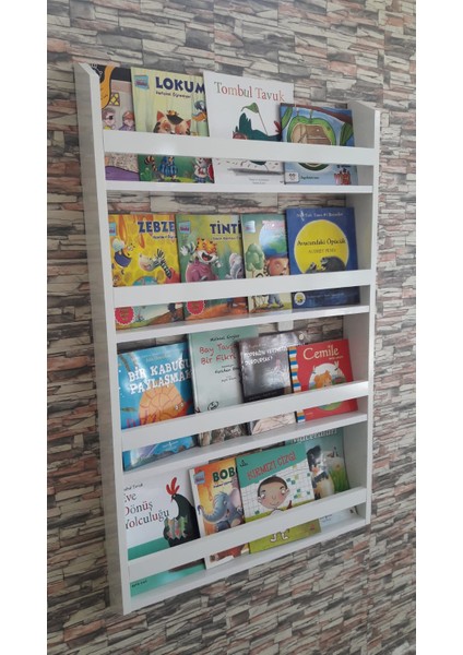 Yapım Decomira Montessori Kitaplık Çocuk Odası Kitaplık 4 Raflı