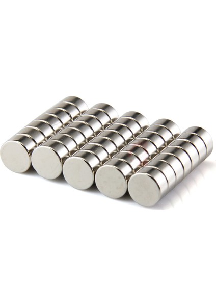 10x5 mm Yuvarlak Neodyum Mıknatıs Çap 10 mm x Kalınlık 5 mm (15 Adet)