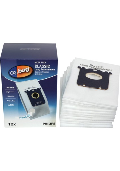 X-Bag Classic Long Performance Uyumlu 12'li Süpürge Torbası (%100 İthal A+ Kalite)