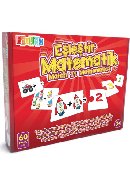 Eğitici Oyuncak Eşleştir Mukavva Puzzle Matematik EDU-1004