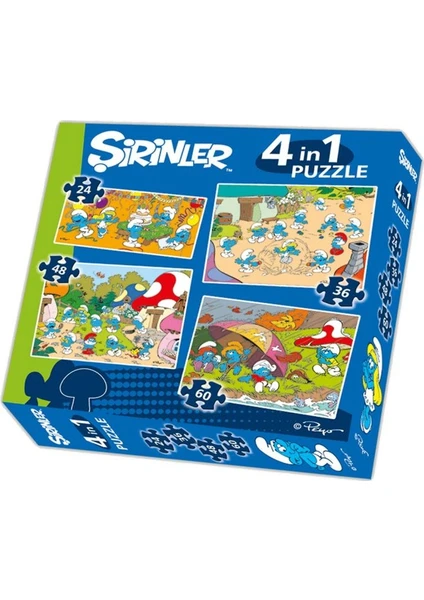 Şirinler 4 In 1 Puzzle