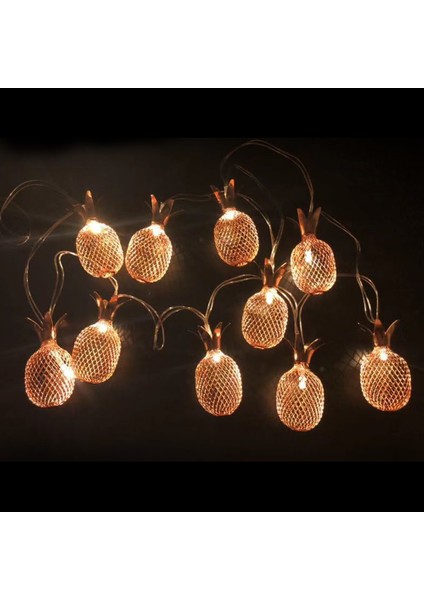 Dekoratif Ananas 10'lu LED Işık Zinciri - 1.5 mt