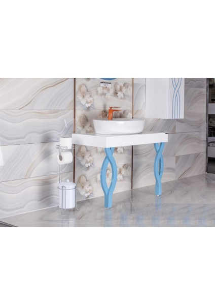 Banyo Tuvalet Kağıdı Askısı Çöp Kovası Yedekli Ayaklı