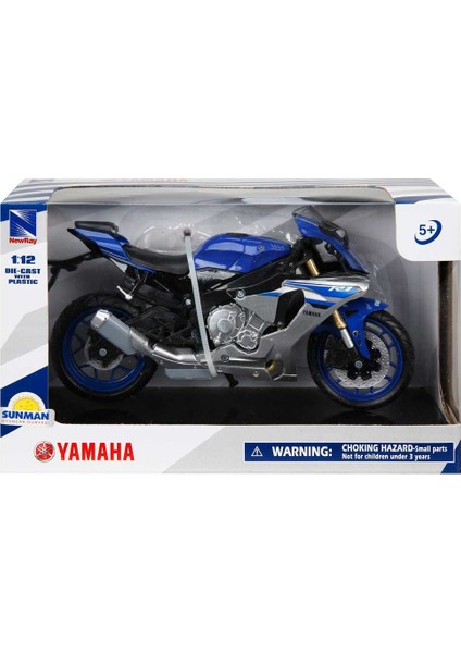 New Ray 1/12 Ölçek Yamaha Yzf-R1 2016 Model Diecast Motosiklet - Mavi