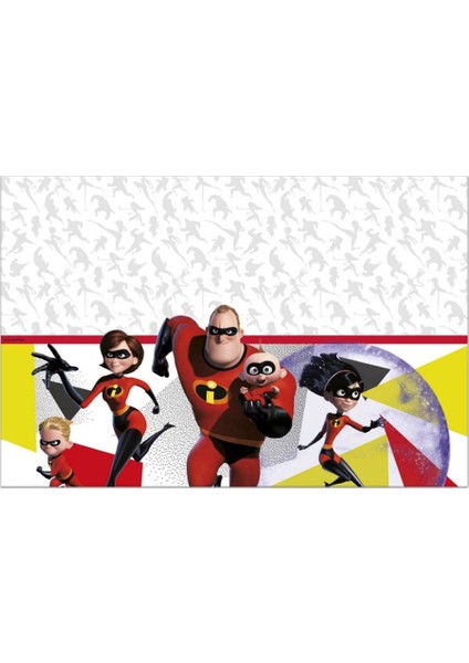 İncredibles İnanılmaz Aile Plastik Masa Örtüsü