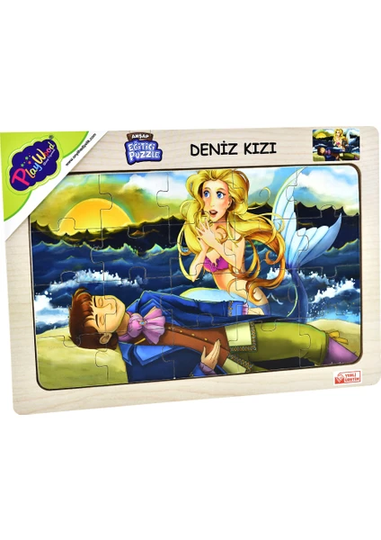 Ahşap Eğitici Puzzle / Deniz Kızı