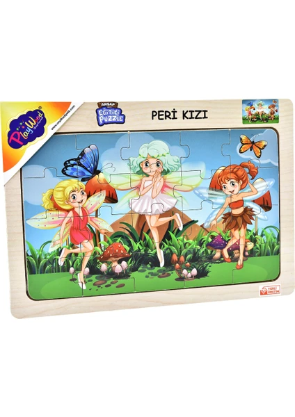 Ahşap Eğitici Puzzle / Peri Kızı