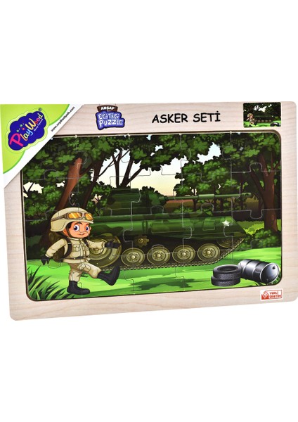 Ahşap Eğitici Puzzle / Asker Seti