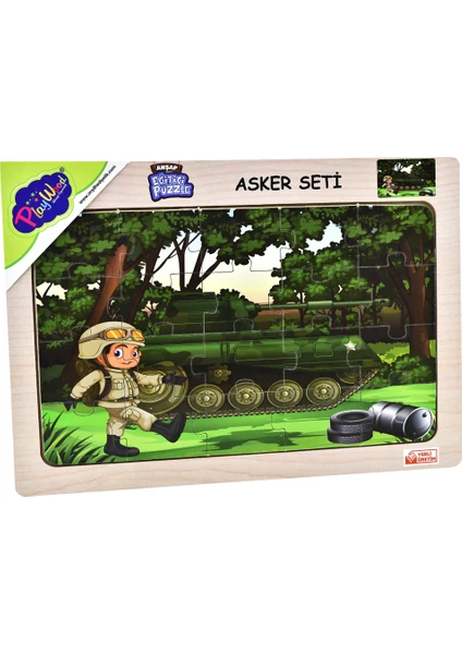 Ahşap Eğitici Puzzle / Asker Seti