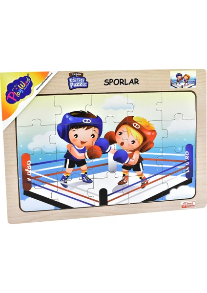 Ahşap Eğitici Puzzle / Sporlar