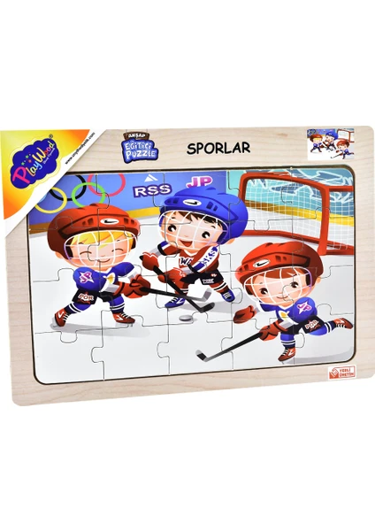 Ahşap Eğitici Puzzle / Sporlar