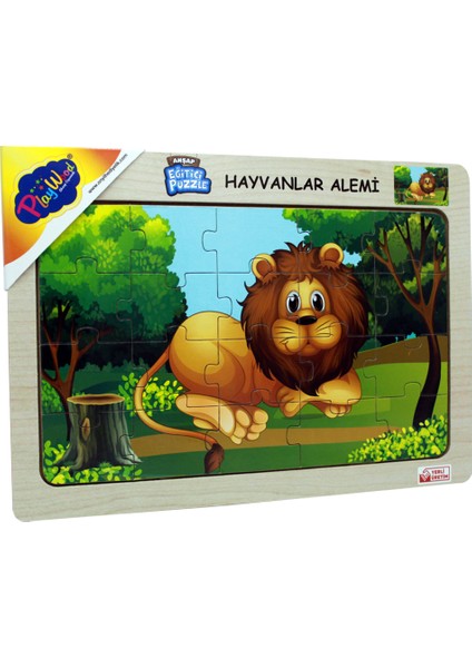 Ahşap Eğitici Puzzle / Hayvanlar Alemi