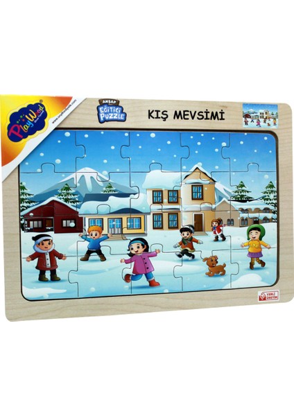 Ahşap Eğitici Puzzle / Kış Mevsimi