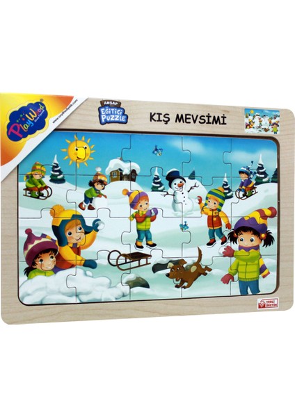 Ahşap Eğitici Puzzle / Kış Mevsimi