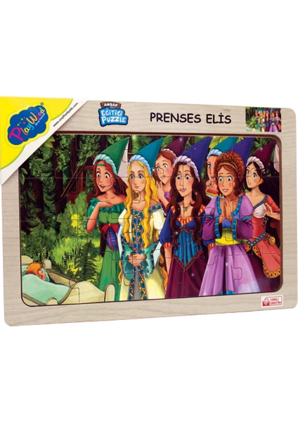 Ahşap Eğitici Puzzle / Prenses Elis