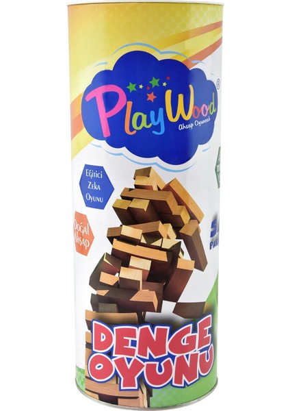 Playwood Silindir Kutuda Ahşap Denge Oyunu