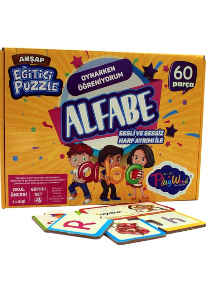 Ahşap Eğitici Puzzle / Alfabe