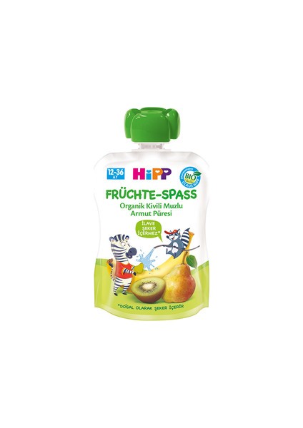 Organik Kivili Muzlu Armut Püresi 90 gr 6 Adet