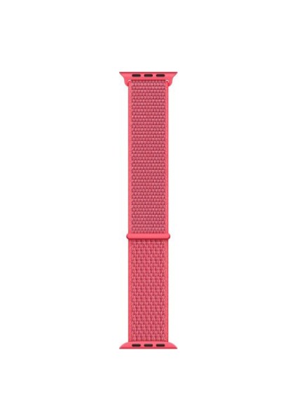 Apple Watch Uyumlu Seri 2-3-4-5-6-SE - 42-44 mm Spor Loop Dokuma Kordon -Açık Turuncu