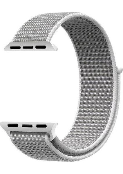 - 38-40 mm Spor Loop Dokuma Kordon - Gri