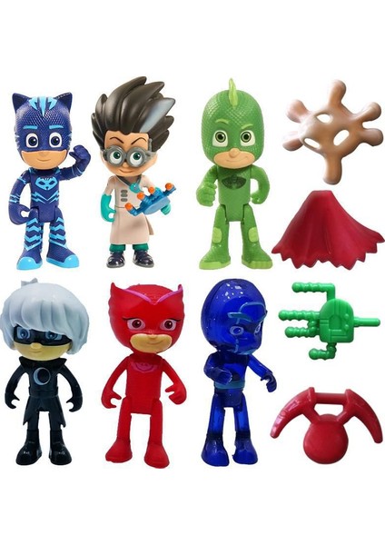 Pijamaskeliler Pjmasks Figür Oyuncakları 10 Lu Set Pijamasks Figur