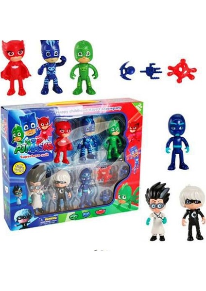 Pijamaskeliler Pjmasks Figür Oyuncakları 10 Lu Set Pijamasks Figur