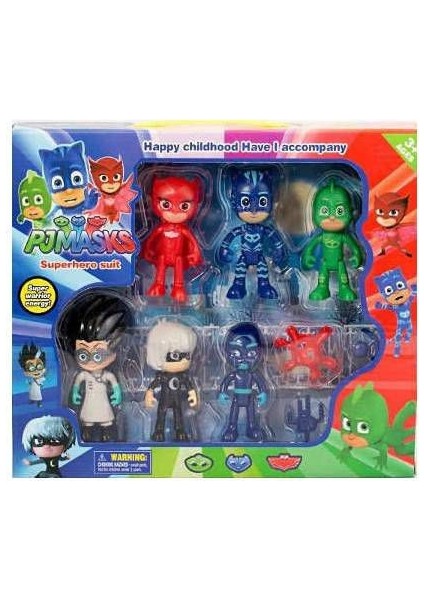 Pijamaskeliler Pjmasks Figür Oyuncakları 10 Lu Set Pijamasks Figur