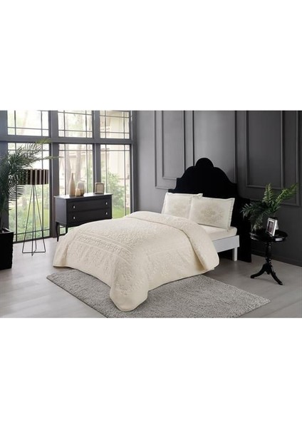 Embos Battaniye Çift Kişilik Amira Ekru