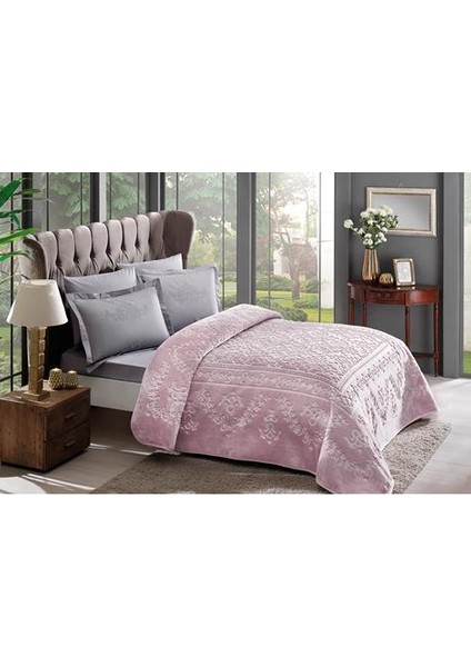 Embos Battaniye Çift Kişilik Amira Gül Kurusu