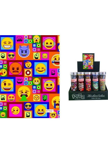 Emoji 99 Parça Mikro Tüp Puzzle - Emoji Kolaj