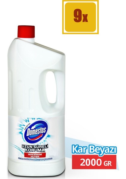 Çamaşır Suyu Kar Beyazı 2 lt 9'Lu Set