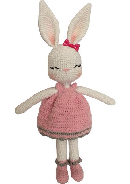 Uzun Kulak Tavşan Amigurumi Örgü Oyuncak Bebek