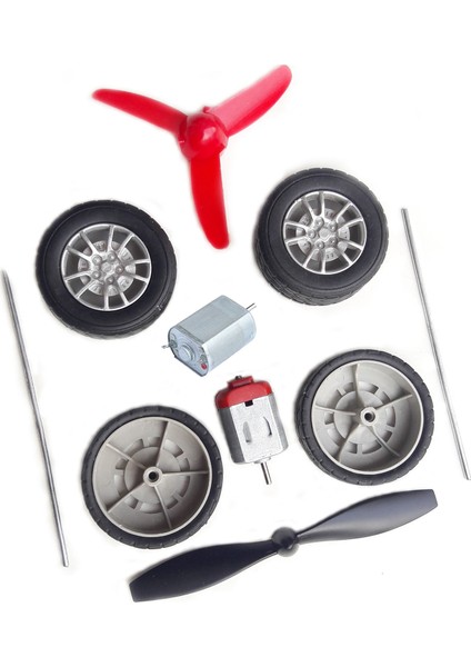46Mm Tekerlek 4 Adet Pervane 2 Adet Motor 2 Adet Mil 2 Adet Set