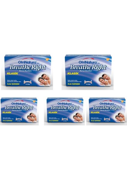Otrinatura Breathe Right Klasik Burun Bandı 5 Kutu