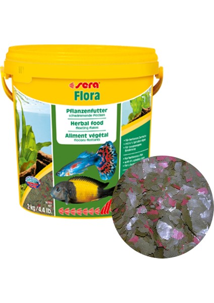 Flora Bitkisel Pul Yem 2Kg / 10L Kova