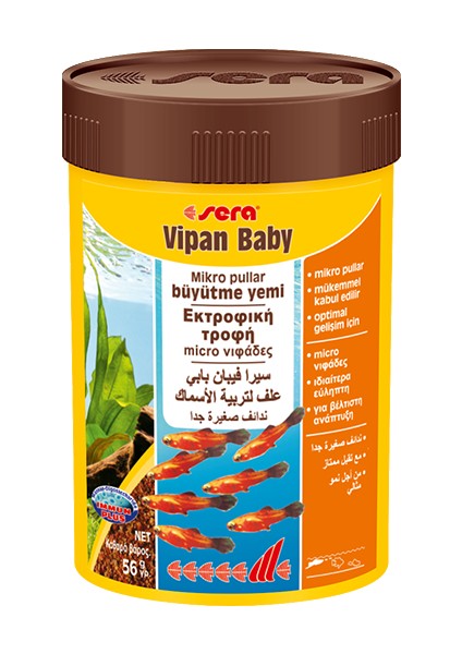 Vipan Baby Yavru Balık Büyütme Yemi 100 Ml / 56Gr