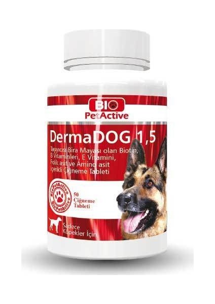 Bio Pet Active Dermadog 50 Tablet Brewers Yeast Sarımsaklı Maya Tableti