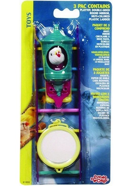 Living World Plastik 3’Lü Kuş Oyuncağı Seti