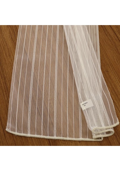 AR01811 Armürlü 1/3 Sık Pileli Dalga Çizgili Düz Tül Perde - 550x240 cm indirimleri