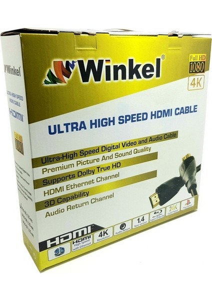 Winkel 3 m Full Hd 4K UHD HDMI Kablo