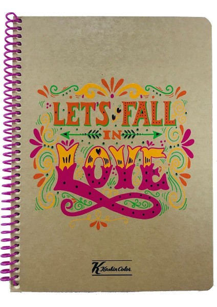 Haydi Aşık Olalım - 100 Yaprak Çizgili A5 Defter (Keskin Color)