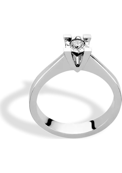 0.10 Ct Görünümlü Pırlanta Tektaş Yüzük